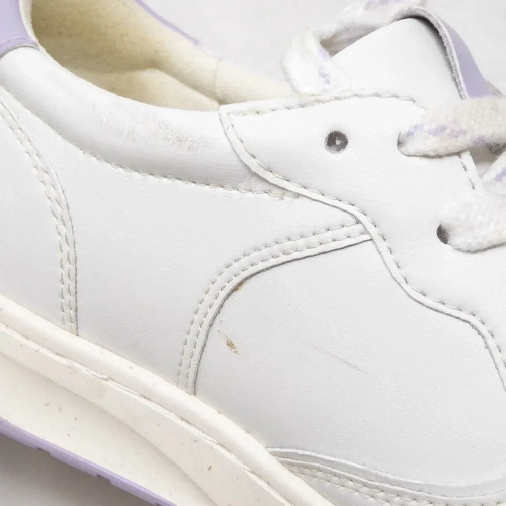 Madewell Women Court Sneakers White Lavender Purple MWL Court Sneaker 10M